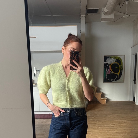 Rouje Sweaters - Rouje Light Green Cardigan Sweater